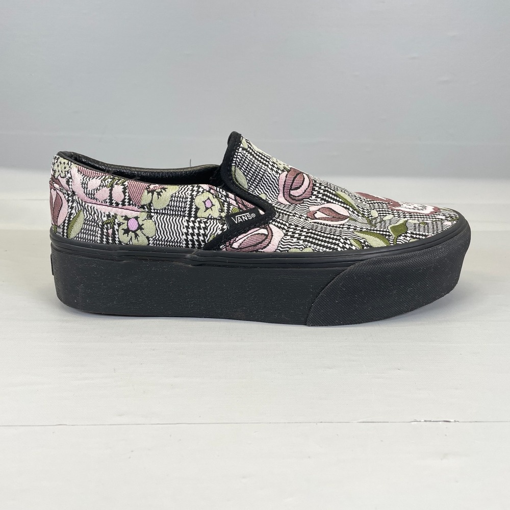 Vans Stackform Shoes Size Womens Size 9 Rose Tapestry Floral Slip On Sneakers